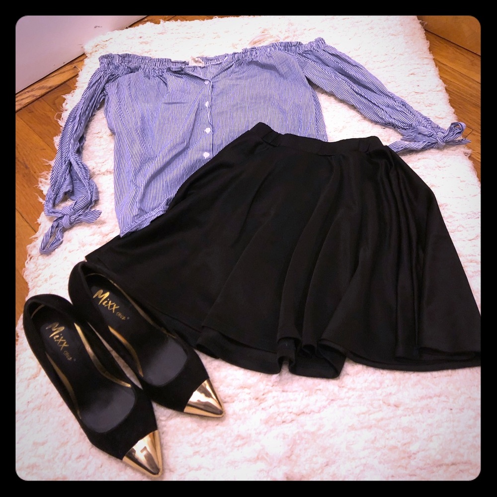 Off shoulder button up